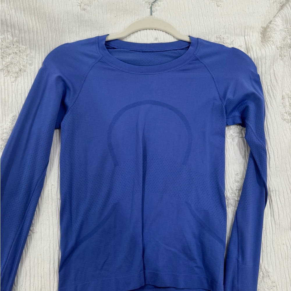 Blue Long Sleeve Lululemon Swiftly
